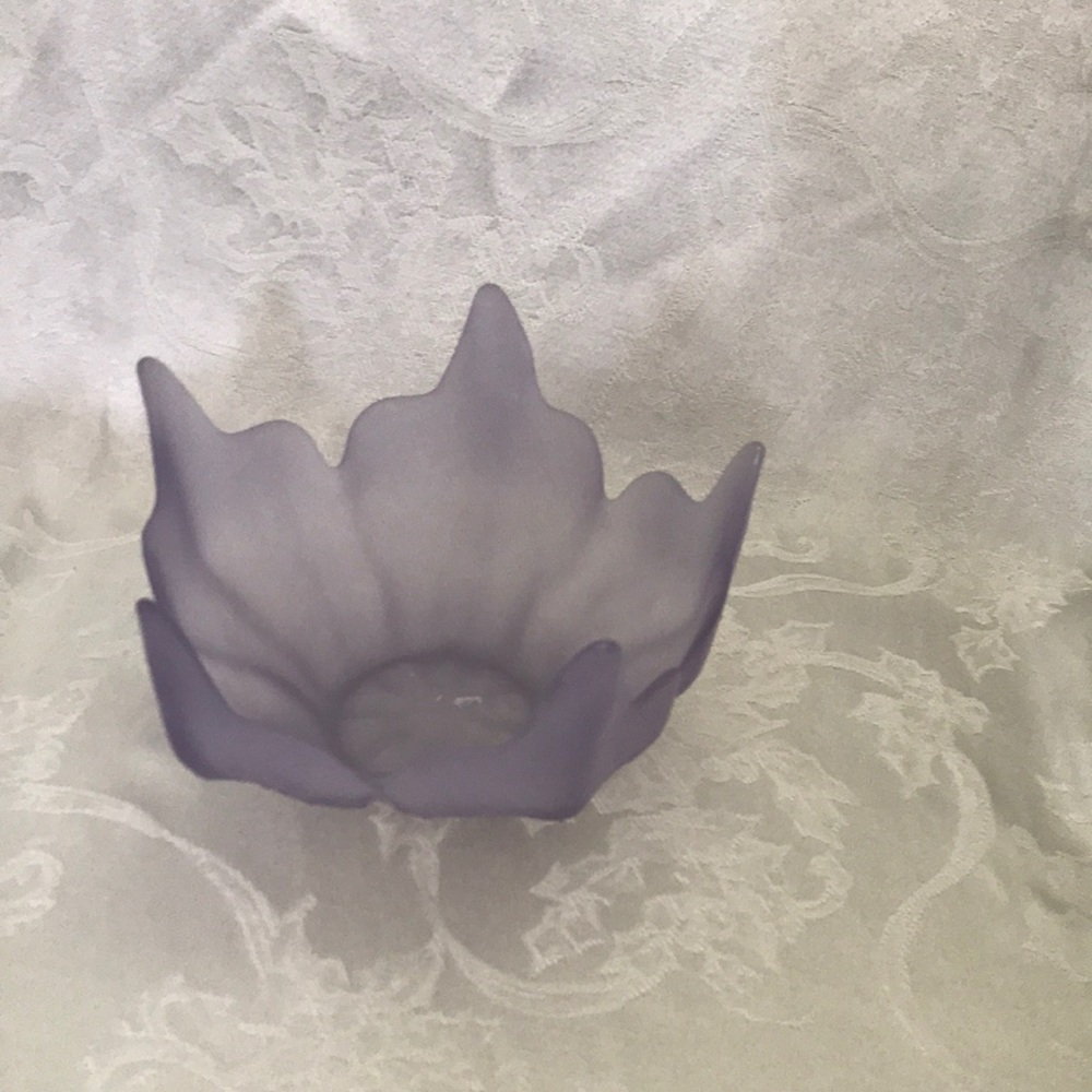 Purple 6 inch flower candy bowl or condiments bowl